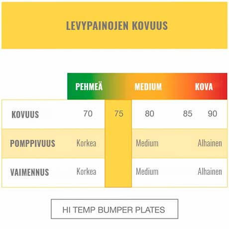 Bumper plate levypainot