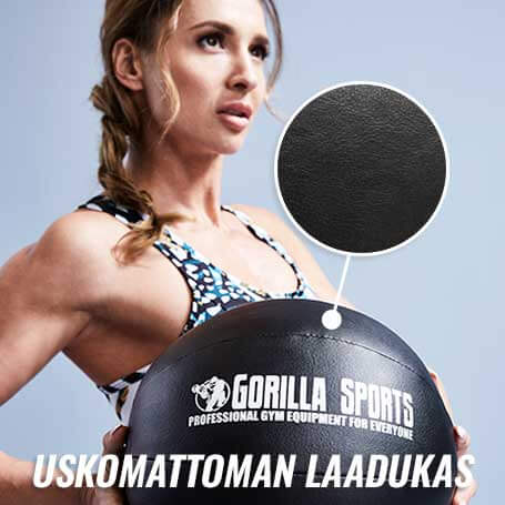 Wall Ball Kuntopallot 1 kg - 10kg, Musta PU