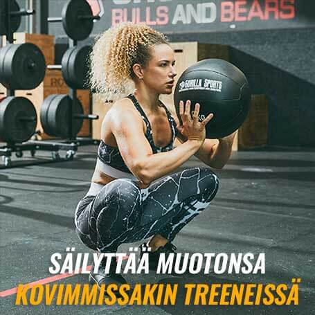 Wall Ball Kuntopallot 1 kg - 10kg, Musta PU